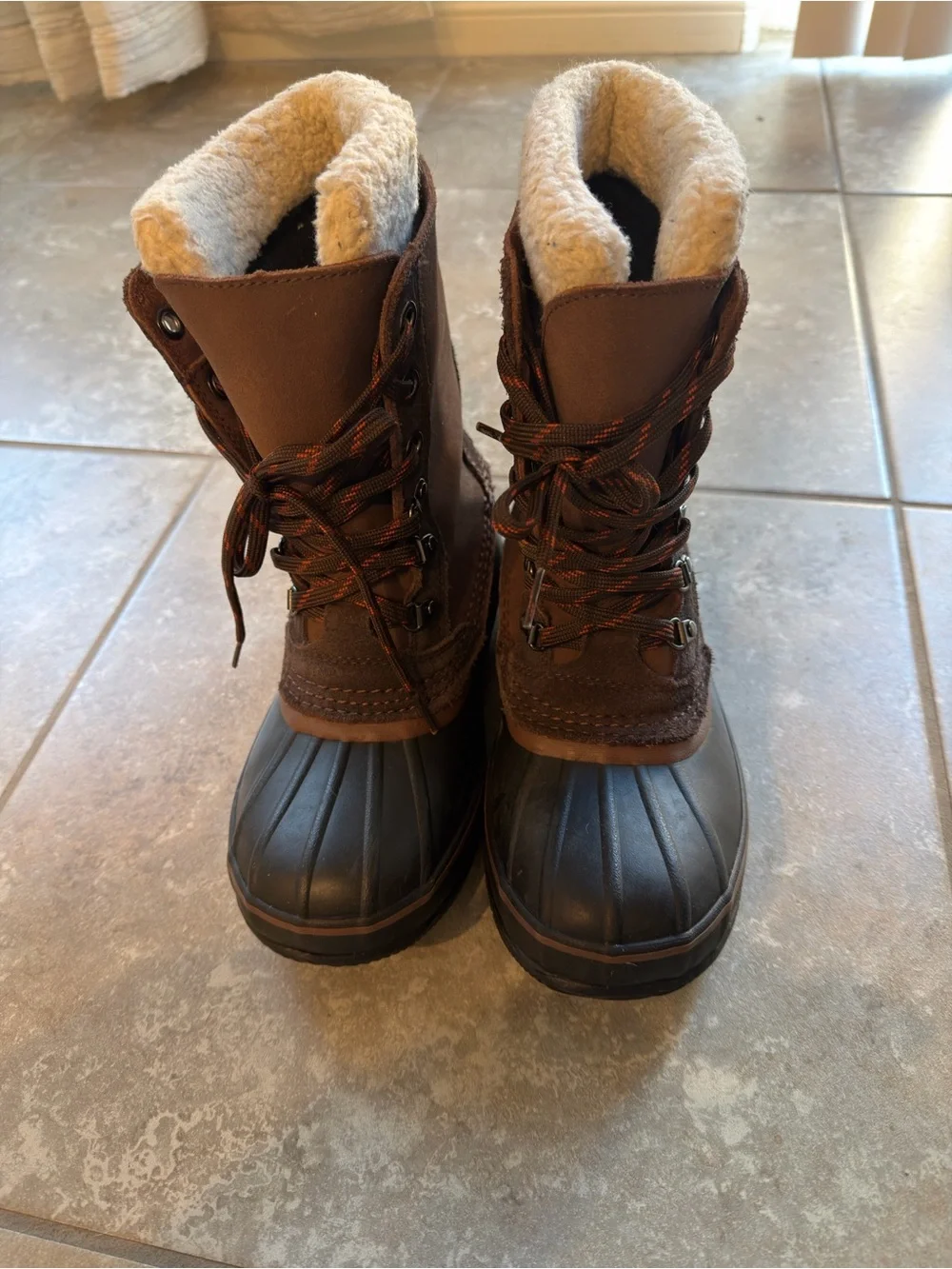 L.L. Bean Brown & Black Insulated Duck Boots